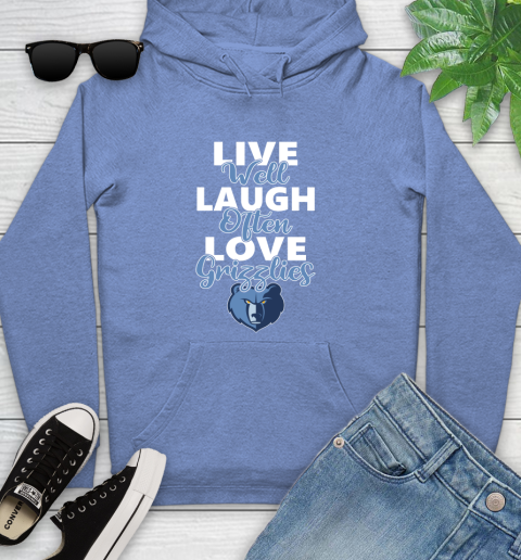 NBA Basketball Memphis Grizzlies Live Well Laugh Often Love Shirt Youth Hoodie 11