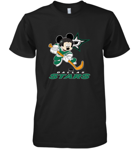 NHL Hockey Mickey Mouse Team Dallas Star Premium Men's T-Shirt