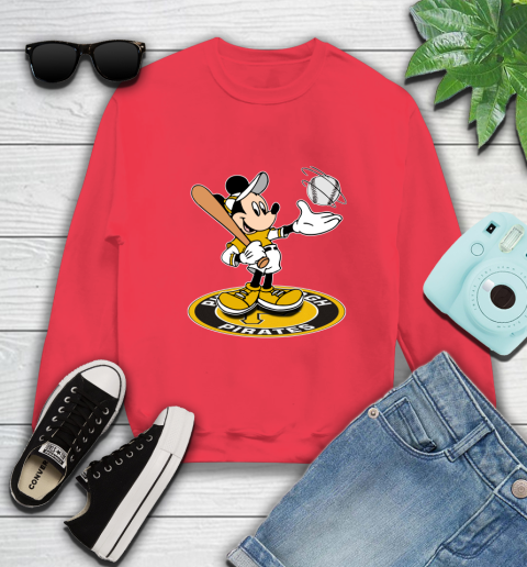 MLB Baseball Pittsburgh Pirates Cheerful Mickey Disney Shirt Sweatshirt 10