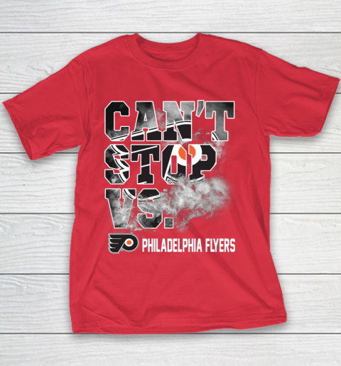 NHL Philadelphia Flyers Hockey Can't Stop Vs Youth T-Shirt 7