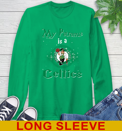 NBA Basketball Harry Potter My Patronus Is A Boston Celtics Long Sleeve T-Shirt 8