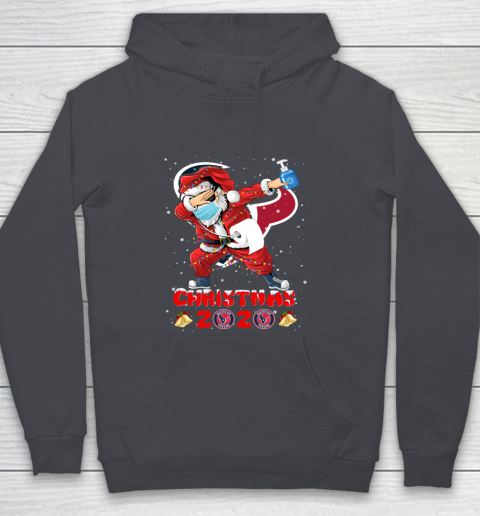Houston Texans Funny Santa Claus Dabbing Christmas 2020 NFL Youth Hoodie 5