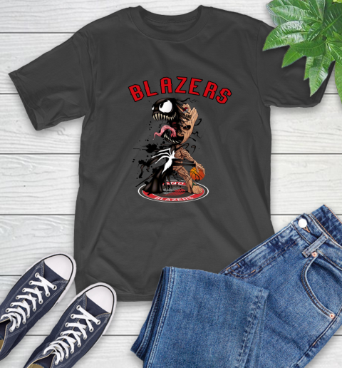 NBA Portland Trail Blazers Basketball Venom Groot Guardians Of The Galaxy T-Shirt 2