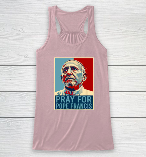 Pray For Pope Francis Racerback Tank 4