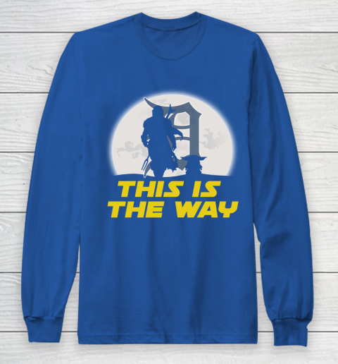 Detroit Tigers MLB Baseball Star Wars Yoda And Mandalorian This Is The Way Long Sleeve T-Shirt 6