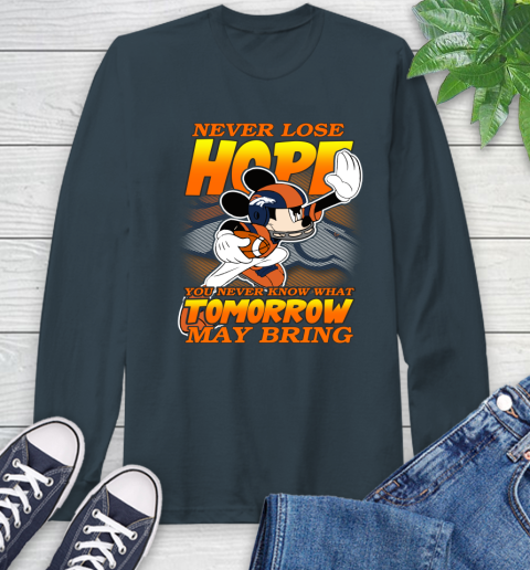 Denver Broncos NFL Football Mickey Disney Never Lose Hope Long Sleeve T-Shirt 9