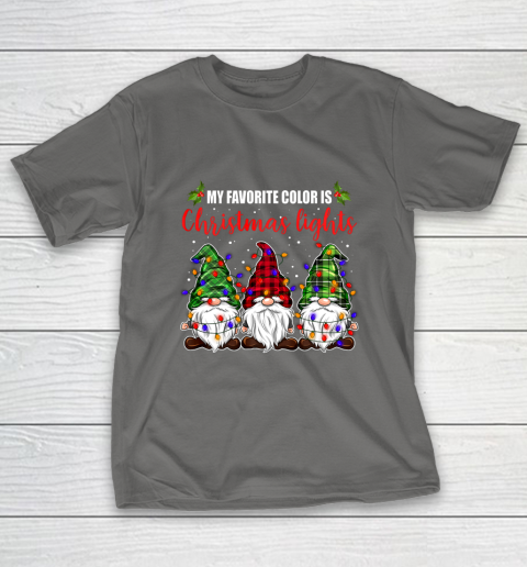 My Favorite Color Is Christmas Light Gnome Merry Christmas T-Shirt 8