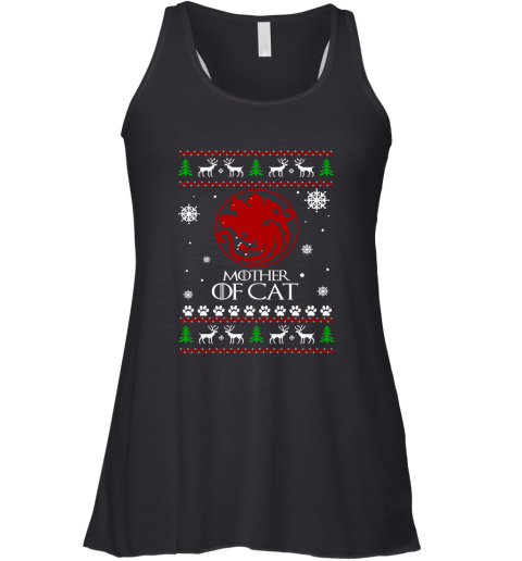 Game Of Thrones  Mother Of Cats Christmas Ugly Racerback Tank