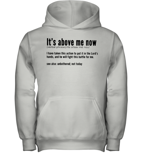 It'S Above Me Now I Have Taken This Action To Put It In The Lord'S Hands And He Will Fight This Battle For Me Youth Hoodie