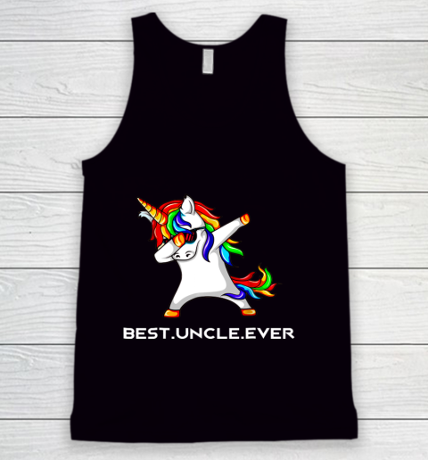 Funny Best Uncle Ever Dabbing Unicorn Tank Top