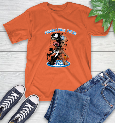 NBA Philadelphia 76ers Basketball Venom Groot Guardians Of The Galaxy T-Shirt 5
