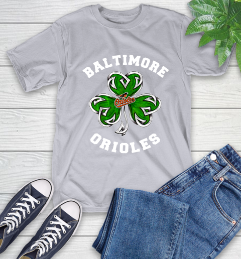 MLB Baltimore Orioles Three Leaf Clover St Patrick's Day Baseball Sports T-Shirt 6
