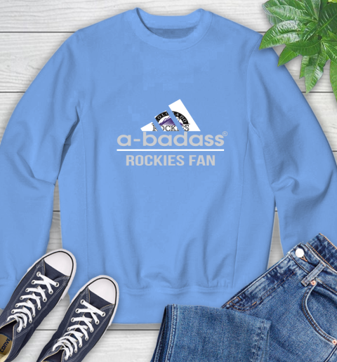 MLB A Badass Colorado Rockies Fan Adidas Baseball Sports Sweatshirt 11