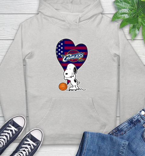 Cleveland Cavaliers NBA Basketball The Peanuts Movie Adorable Snoopy Hoodie