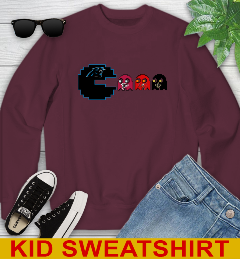 Carolina Panthers NFL Football Pac Man Champion Youth Sweatshirt 5
