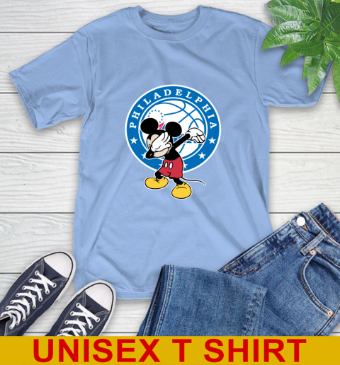 Philadelphia 76ers NBA Basketball Dabbing Mickey Disney Sports T-Shirt 11