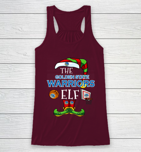 Golden State Warriors Christmas ELF Funny NBA Racerback Tank 2