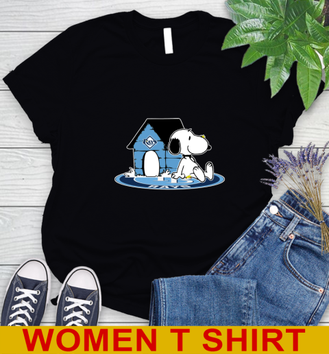 MLB Baseball Tampa Bay Rays Snoopy The Peanuts Movie Shirt Women's T-Shirt 2