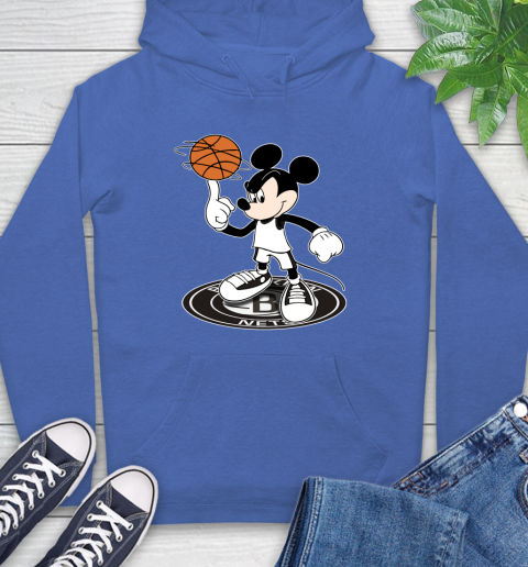 NBA Basketball Brooklyn Nets Cheerful Mickey Disney Shirt Hoodie 9