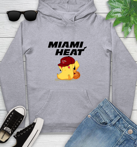 NBA Pikachu Basketball Sports Miami Heat Youth Hoodie 6