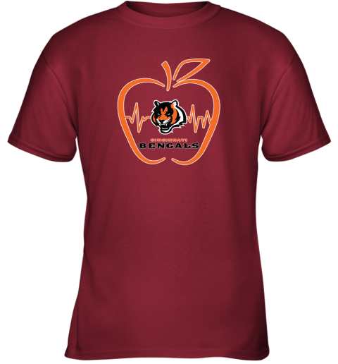 Apple Heartbeat Teacher Symbol Tennessee Titans Youth T-Shirt 