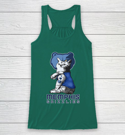 NBA Basketball My Cat Loves Memphis Grizzlies Racerback Tank 5