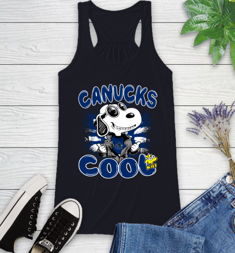 NHL Hockey Vancouver Canucks Cool Snoopy Shirt Racerback Tank - Image 8