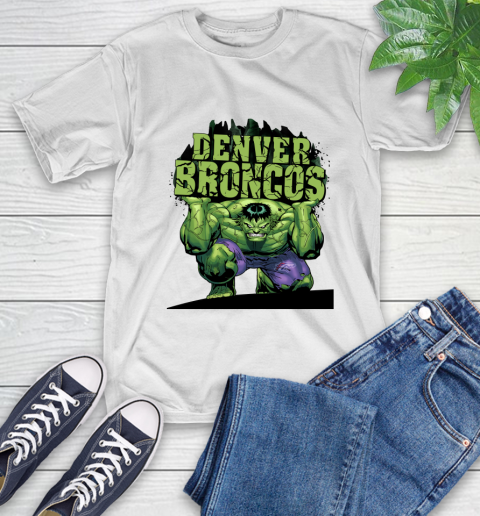 Denver Broncos NFL Football Incredible Hulk Marvel Avengers Sports T-Shirt