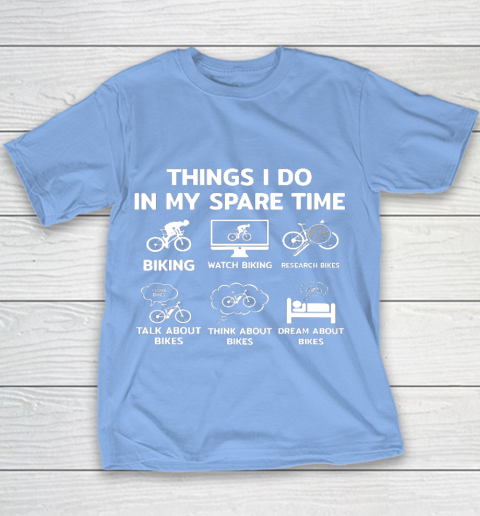 Things I Do In My Spare Time Mountain Bike Biking Funny Gift Youth T-Shirt 8
