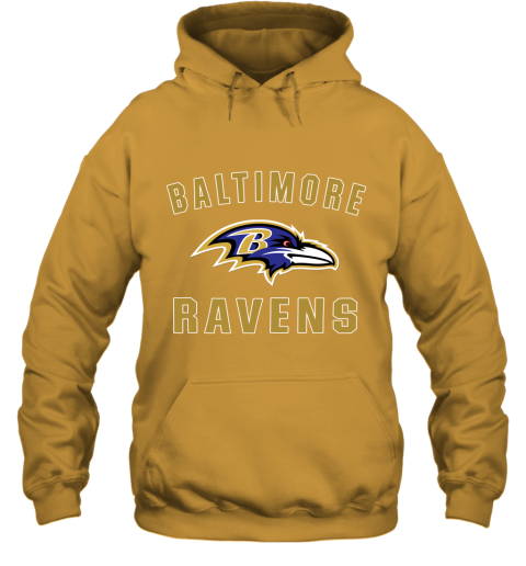 Men_s Baltimore Ravens NFL Pro Line by Fanatics Branded Gray Victory Arch T Shirt Hoodie