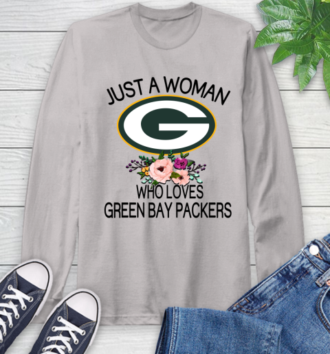 NFL Just A Woman Who Loves Green Bay Packers Football Sports Long Sleeve T-Shirt 11