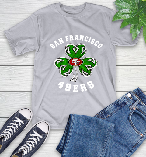 NFL San Francisco 49ers Three Leaf Clover St Patrick's Day Football Sports T-Shirt 6