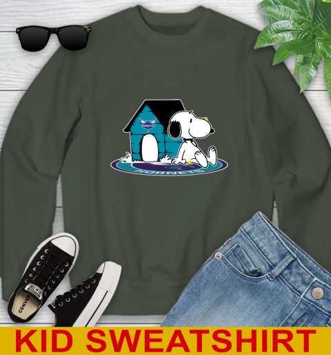 NBA Basketball Charlotte Hornets Snoopy The Peanuts Movie Shirt Youth Sweatshirt 9