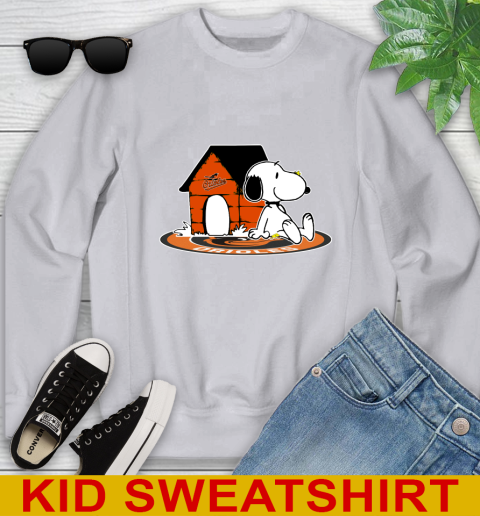 MLB Baseball Baltimore Orioles Snoopy The Peanuts Movie Shirt Youth Sweatshirt 4