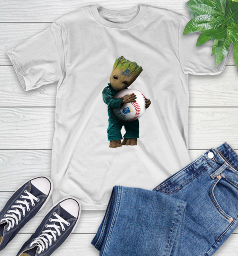 MLB Groot Guardians Of The Galaxy Baseball Sports Kansas City Royals T-Shirt