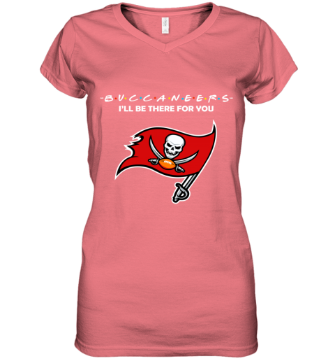 byk4 tampa bay buccaneers friendsi39 ll be there for you women v neck t shirt 39 front coral