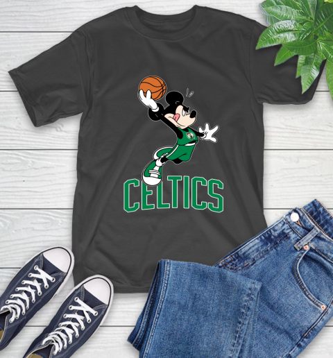 NBA Basketball Boston Celtics Cheerful Mickey Mouse Shirt T-Shirt