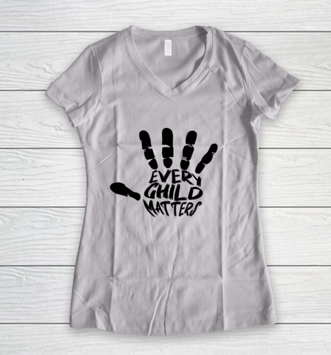 Every Child Matters Indigenous Education Orange Day Women's V-Neck T-Shirt