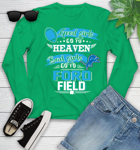 Detroit Lions NFL Bad Girls Go To Ford Field Shirt Youth Long Sleeve 7