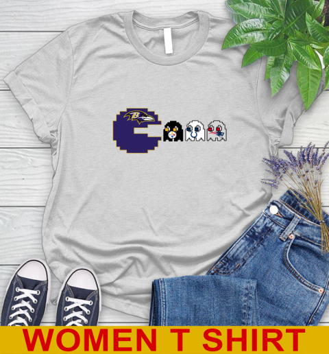 Baltimore Ravens NFL Football Pac Man Champion Women's T-Shirt
