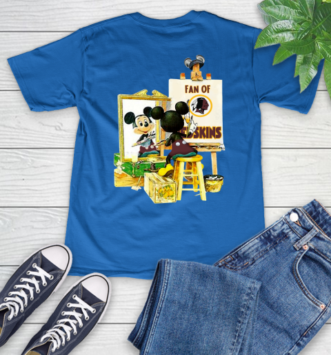 NFL Football Washington Redskins Mickey Drawing Shirt 50