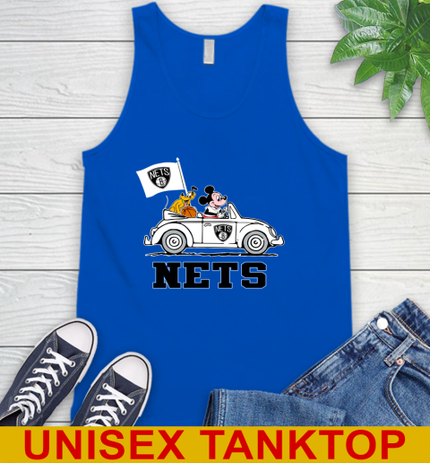 NBA Basketball Brooklyn Nets Pluto Mickey Driving Disney Shirt Tank Top 5