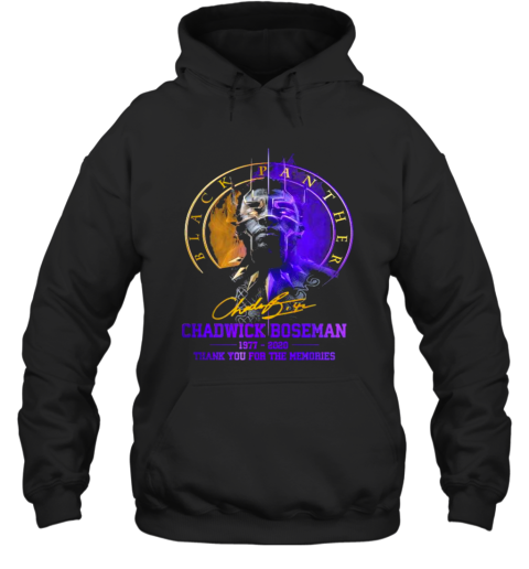 Black Panther Chadwick Boseman 1977 2020 Thank You For The Memories Signature Hoodie