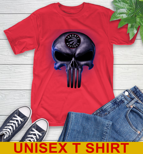 Toronto Raptors NBA Basketball Punisher Skull Sports T-Shirt 12