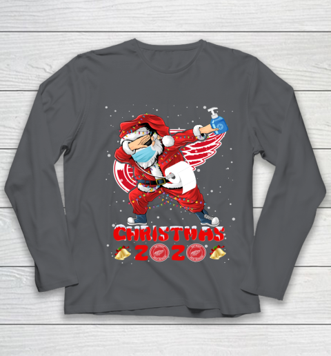 Detroit Red Wings Funny Santa Claus Dabbing Christmas 2020 NHL Youth Long Sleeve 6