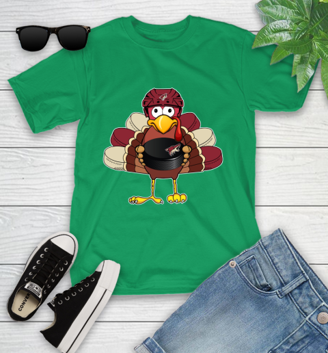 Arizona Coyotes Turkey Thanksgiving Day Youth T-Shirt 6