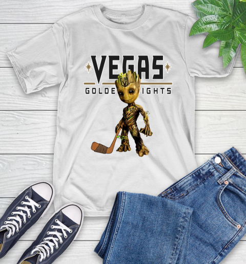 Vegas Golden Knights NHL Hockey Groot Marvel Guardians Of The Galaxy T-Shirt