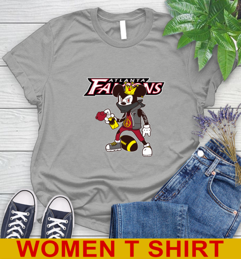 Atlanta Falcons NFL Football Mickey Peace Sign Sports Women's T-Shirt 12 Atlanta Falcons NFL Football Mickey Peace Sign Sports Women's T-Shirt - Image 12