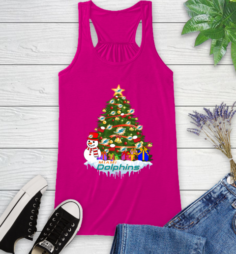 Miami Dolphins Merry Christmas NFL Football Sports Racerback Tank 8