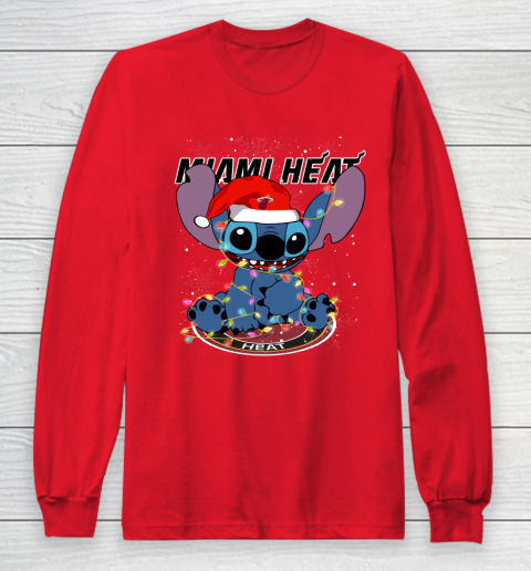 Miami Heat NBA noel stitch Basketball Christmas Long Sleeve T-Shirt 7